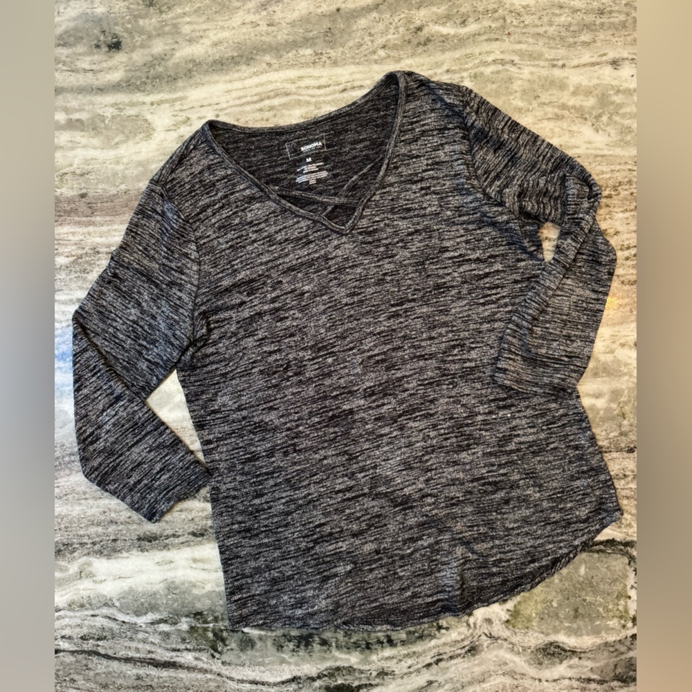 Dark Grey Sonoma V-Neck Sweater Women’s Size Medium